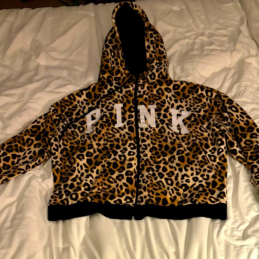 PINK by Victoria Secret animal print jacket size XL